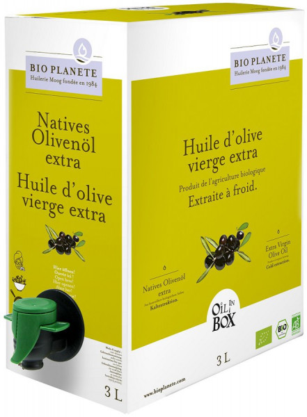 *Bio Olivenöl mild nativ extra OIL IN BOX (3l) BIO PLANÈTE