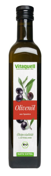 *Bio Oliven-Öl Bio, Spanien, nativ extra (0,5l) Vitaquell