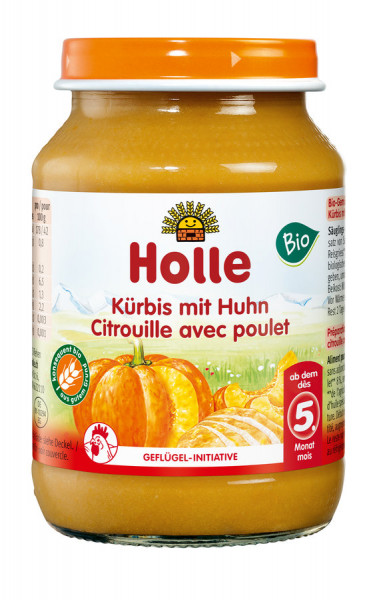*Bio Kürbis mit Huhn (190g) Holle