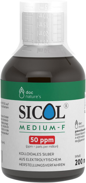 doc nature&#039;s SICOL® medium-F (50 ppm) (200ml) Gesund &amp; Leben