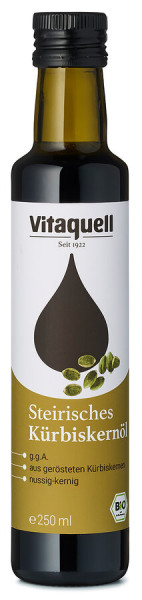 *Bio Steierisches Kürbiskern-Öl Bio geröstet, kaltgepresst g.g.A. (0,25l) Vitaquell