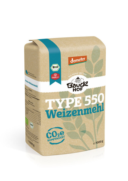 *Bio Weizenmehl Type 550 Demeter (1000g) Bauck Mühle
