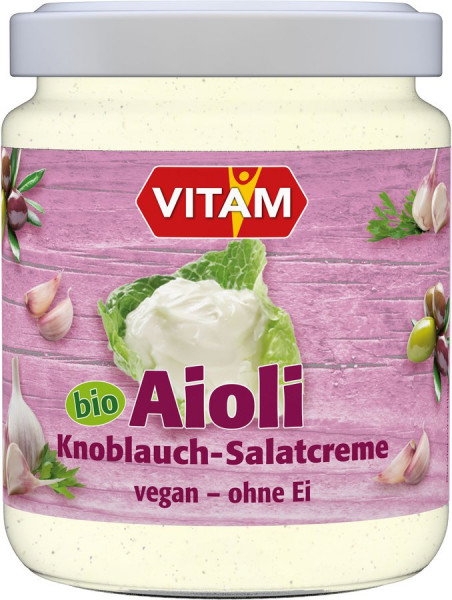 *Bio Aioli Knoblauch-Salatcreme (225ml) VITAM