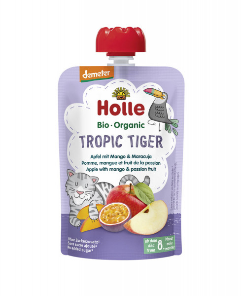 *Bio Tropic Tiger - Pouchy Apfel, Mango, Maracuja (100g) Holle
