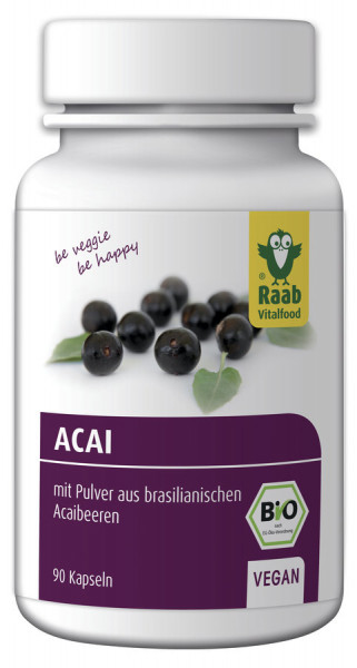 *Bio Bio Acai Kapseln, 90 Stück (36g) Raab Vitalfood