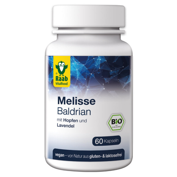 *Bio BIO Melisse - Baldrian 60 Kapseln à 480 mg (28,8g) Raab Vitalfood
