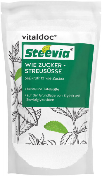 vitaldoc® Steevia® WIE ZUCKER - STREUSÜSSE (350g) Gesund &amp; Leben