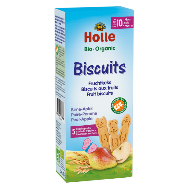 *Bio Bio-Biscuits Birne Apfel (125g) Holle