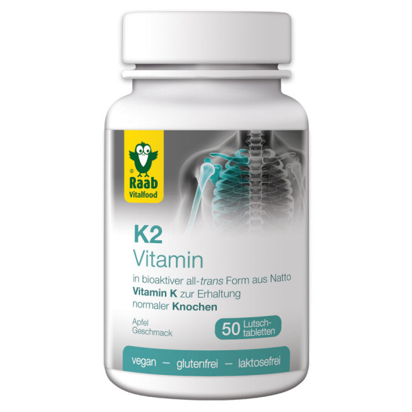 Vitamin K2 Lutschtabletten &#039;&#039;Apfel&#039;&#039; (75g) Raab Vitalfood
