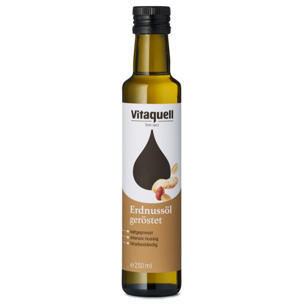 Erdnuss-Öl geröstet, kaltgepresst (0,25l) Vitaquell