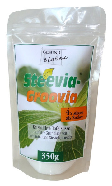 Steevia Groovia kristallines Pulver / Beutel (350g) Gesund &amp; Leben