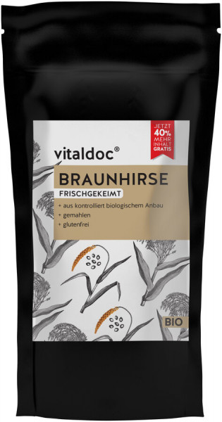 *Bio vitaldoc® BIO-Braunhirse frischgekeimt (250g + 100g) Gesund &amp; Leben