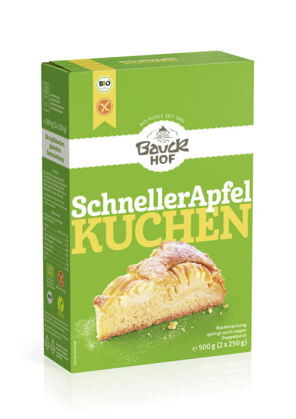 *Bio Schneller Apfelkuchen glutenfrei Bio (500g) Bauck Mühle