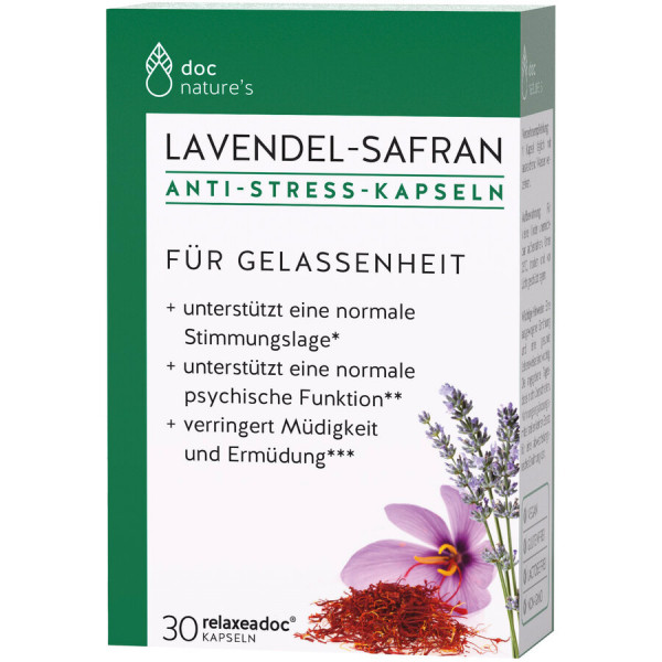 Lavendel-Safran relaxeadoc®-Kapseln (30 Stk)