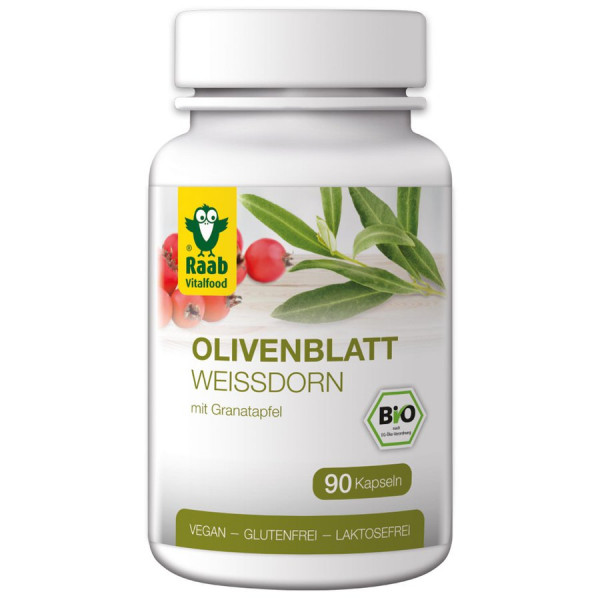 *Bio Bio Olivenblatt-Weißdorn Kapseln (36g) Raab Vitalfood