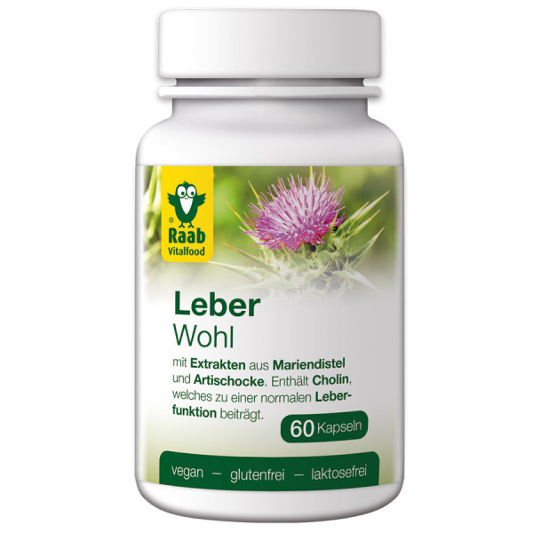 Leberwohl, 60 Kapseln à 550 mg (33g) Raab Vitalfood