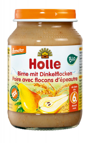 *Bio Birne mit Dinkelflocken (190g) Holle