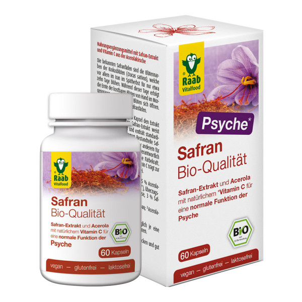 *Bio BIO Safran 60 Kapseln à 500 mg (30g) Raab Vitalfood