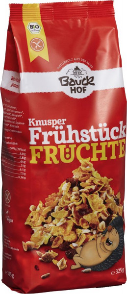 *Bio Knusper Frühstück Früchte glutenfrei Bio (325g) Bauckhof