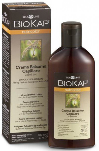Balsam-Conditioner coloriertes Haar (Bio-Arganöl &amp; Weidenextrakt) (200ml) BioKap