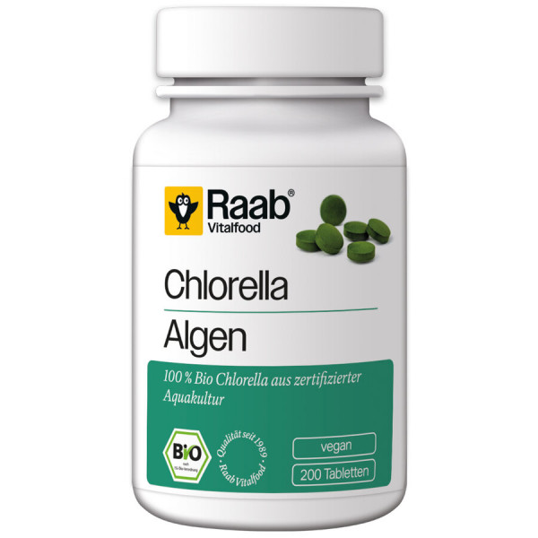 *Bio Bio Chlorella (Microalgen) 200 Tabletten (80g) Raab Vitalfood