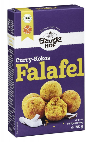*Bio Falafel Curry-Kokos Bio glutenfrei (160g) Bauck Mühle