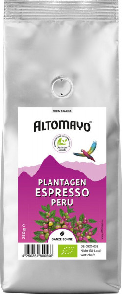 *Bio Plantagen Espresso Bohne (250g) Altomayo