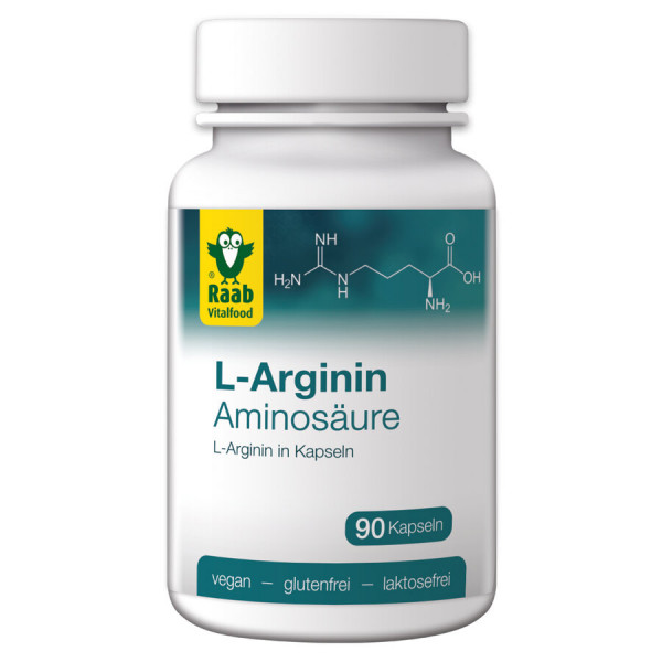 Arginin Kapseln (90 Stk. à 550 mg) (49,5g) Raab Vitalfood