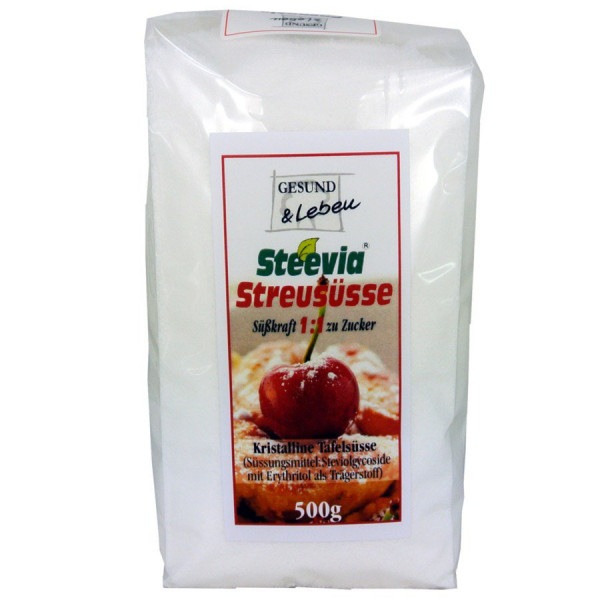 Steevia - Streusüsse (wie Zucker)/Beutel (500g) Gesund &amp; Leben