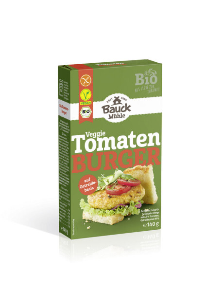 *Bio Tomaten Burger mit Basilikum Bio glutenfrei (140g) Bauck Mühle