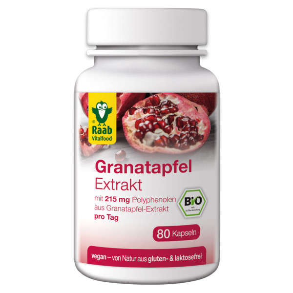 *Bio BIO Granatapfel Extrakt Kapseln 80 Stück à 530 mg (42,4g) Raab Vitalfood