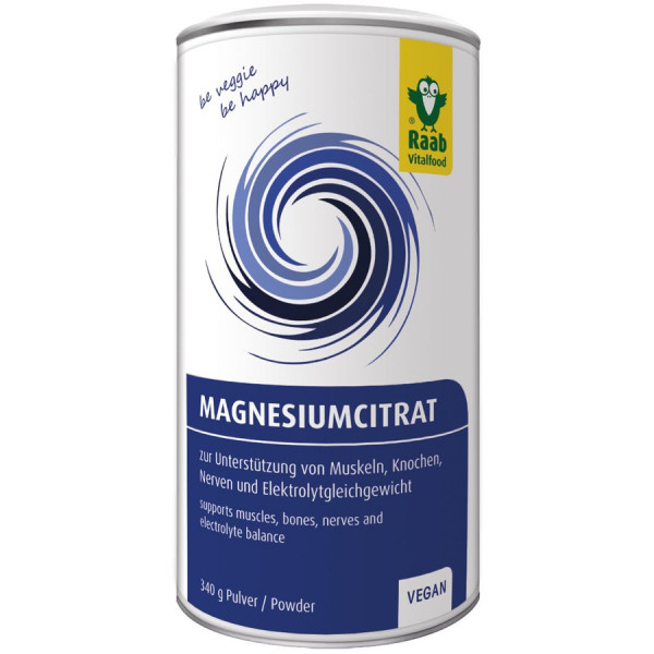 Magnesium Citrat Pulver (340g) Raab Vitalfood