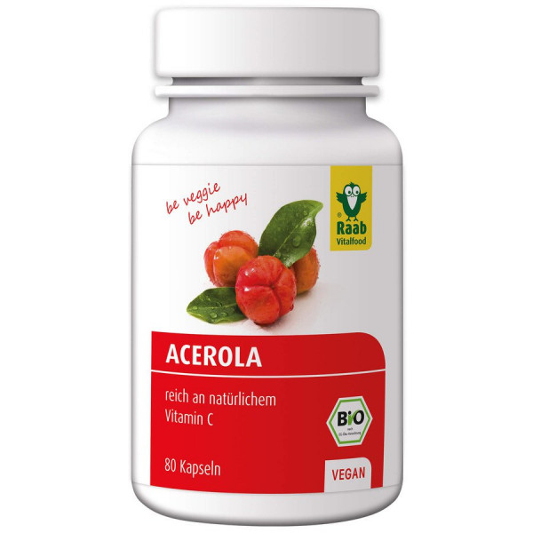 *Bio Bio Acerola Kapseln, á 500mg, 80 Stück (40g) Raab Vitalfood