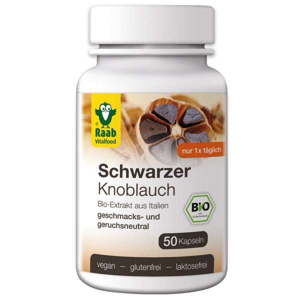 *Bio Bio Schwarzer Knoblauch Kapseln (25g) Raab Vitalfood