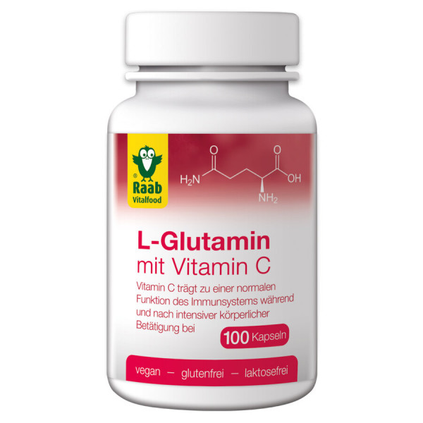 L-Glutamin 100 Kapseln à 480 mg (48g) Raab Vitalfood