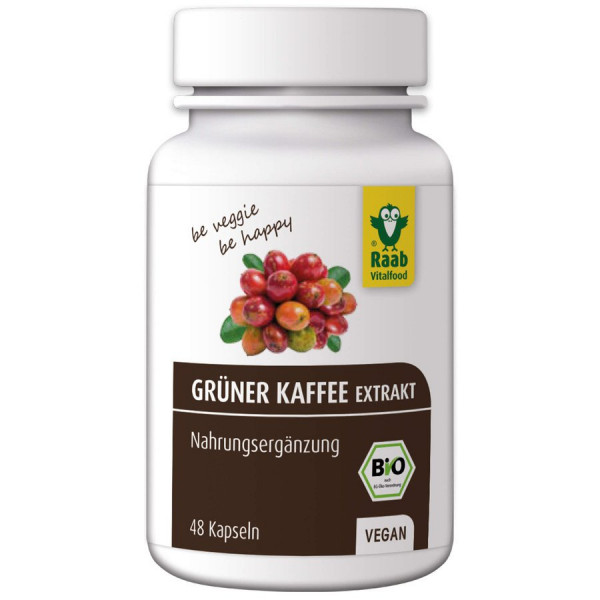 *Bio Bio Grüner Kaffee Extrakt Kapseln, 48 Stück (24g) Raab Vitalfood