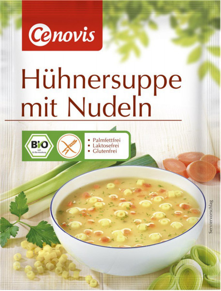 *Bio Hühnersuppe mit Nudeln, bio (30g) Cenovis