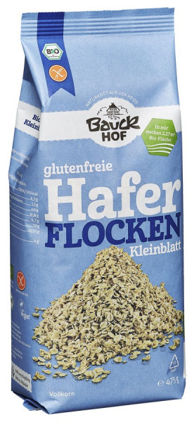 *Bio Haferflocken Kleinblatt glutenfrei Bio (475g) Bauckhof