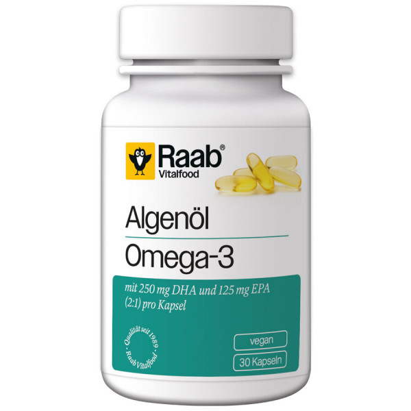 Algenöl Omega-3 Kapseln (35,5g) Raab Vitalfood