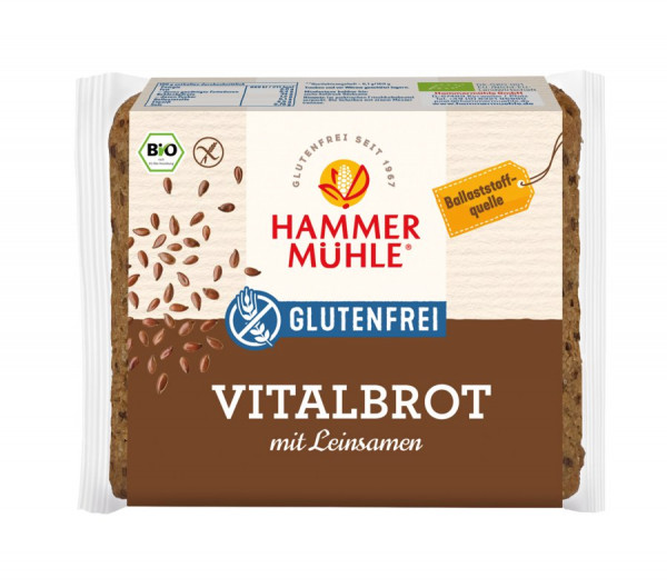*Bio Bio Vitalbrot mit Leinsamen gf (250g) Hammermühle