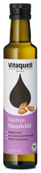 *Bio Mandel-Öl Bio nativ, kaltgepresst (250ml) Vitaquell