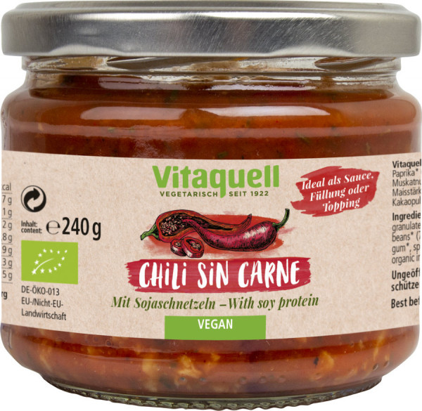 *Bio Chili Sin Carne Bio vegan (240g) Vitaquell