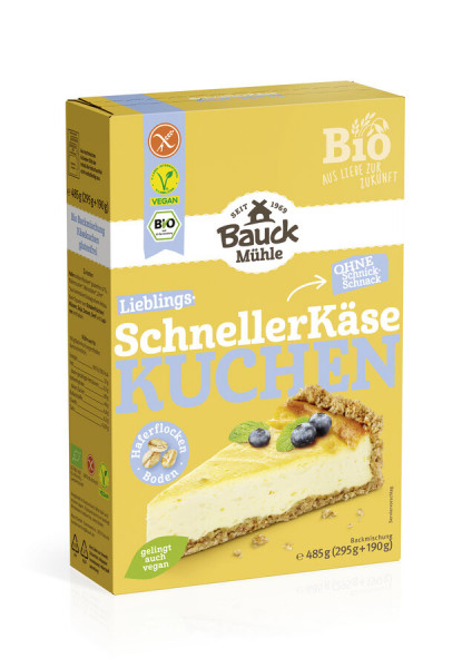 *Bio Schneller Käsekuchen glutenfrei Bio (485g) Bauck Mühle