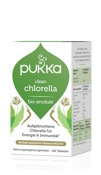 *Bio Clean Chlorella 150 Tabletten Bio (150x0,5g) Pukka