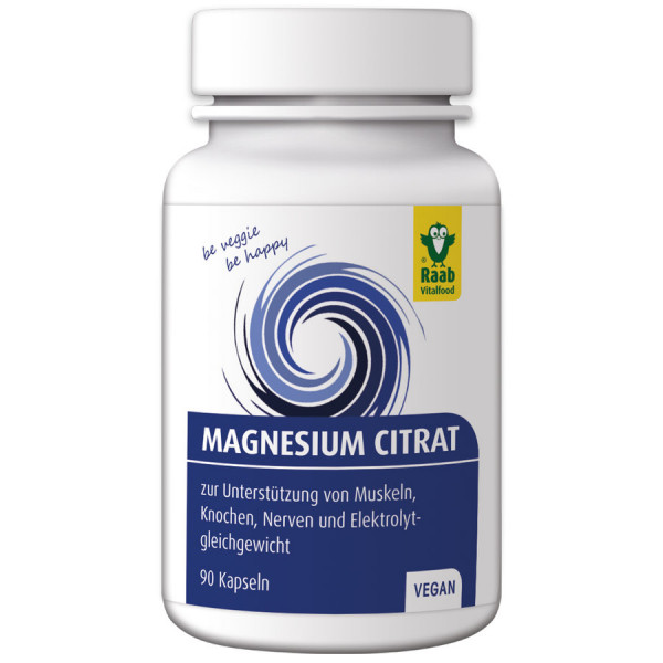 Magnesiumcitrat Kapseln, 90 Stück (54g) Raab Vitalfood