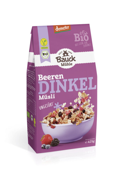 *Bio Dinkel Müsli Beerenzart Demeter (425g) Bauck Mühle