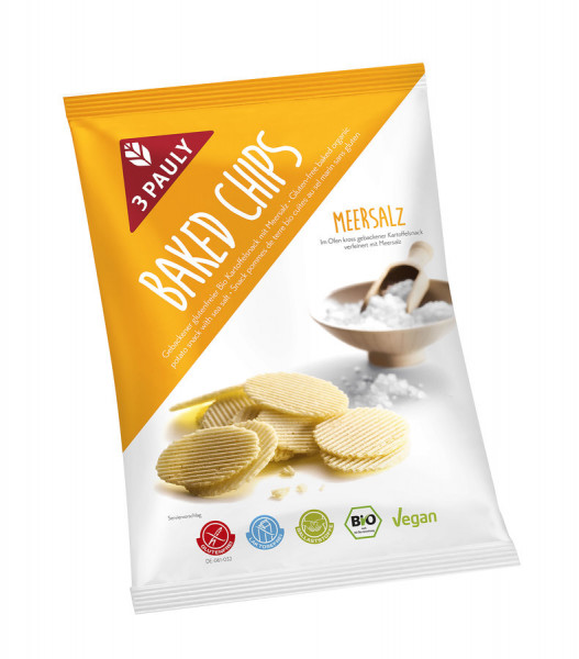 *Bio Baked Chips Meersalz Bio glutenfrei (85g) 3PAULY