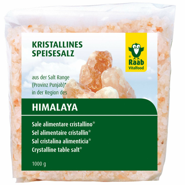 Salz Granulat aus der Region des Himalaya - für Salzmühle (1000g) Raab Vitalfood