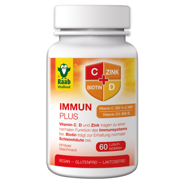 Immun Plus Lutschtabletten à 1,5 g, 60 Tabletten (90g) Raab Vitalfood