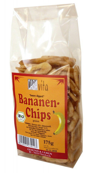 *Bio BIO Bananen-Chips, gesüsst (175g) Casavita